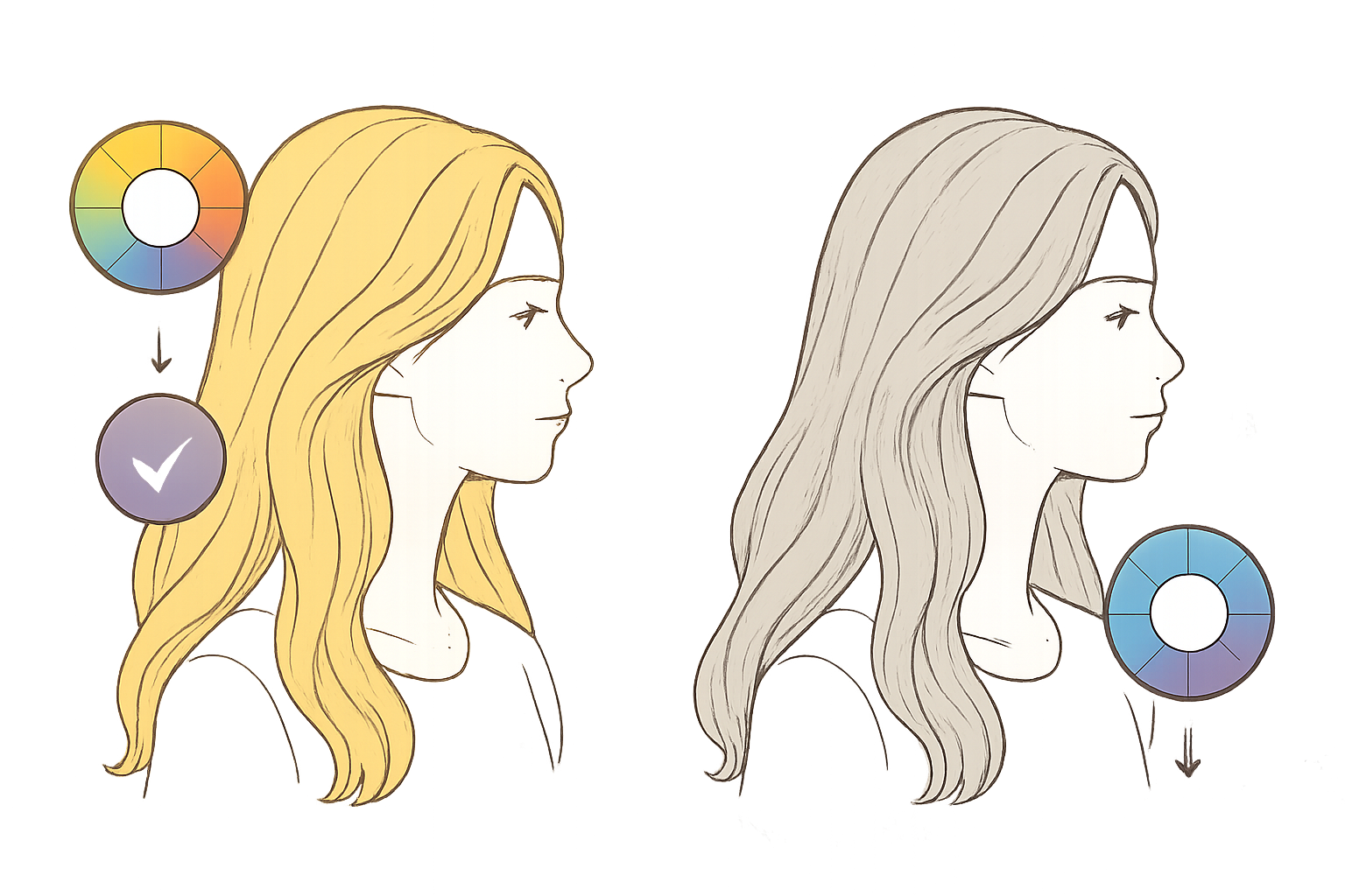 cheveux jaune après décoloration